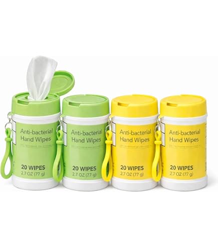 Amazon.com: Wish Hand Wipes Keychain 4 Pack, 20 Wipes Each, Travel
